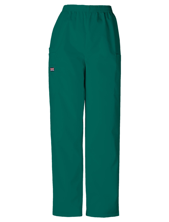 Picture of Hunter Green Petite Scrub Pants Elastic Waist