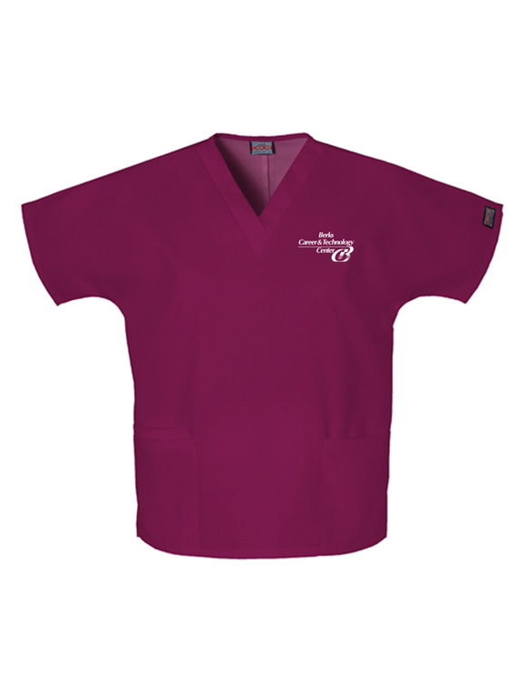 Picture of Ladies Wine Scrub Top